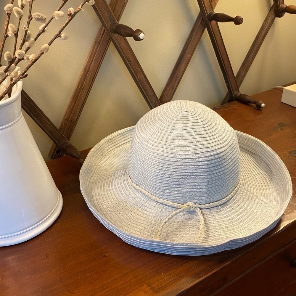 SUN 'N' SAND Sun Hat Up-Brim Adjustable UPF 50+ Pale Gray/Blue Women One Size - Picture 3 of 12